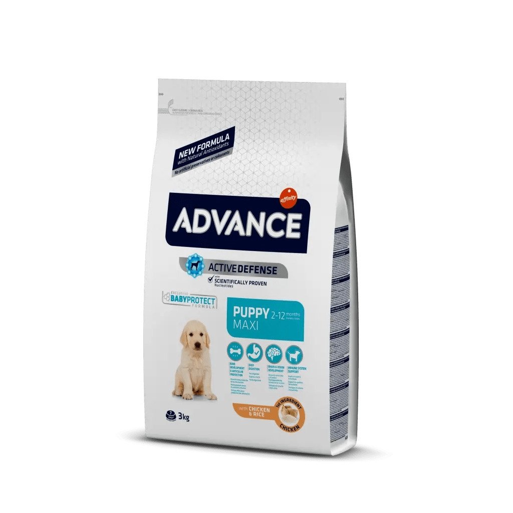 ADVANCE Dog Maxi Puppy Protect, L-XL, Pui, hrană uscată câini junior ADVANCE Maxi Puppy, L-XL, Pui, hrană uscată câini junior, 3kg - 1 | YEO