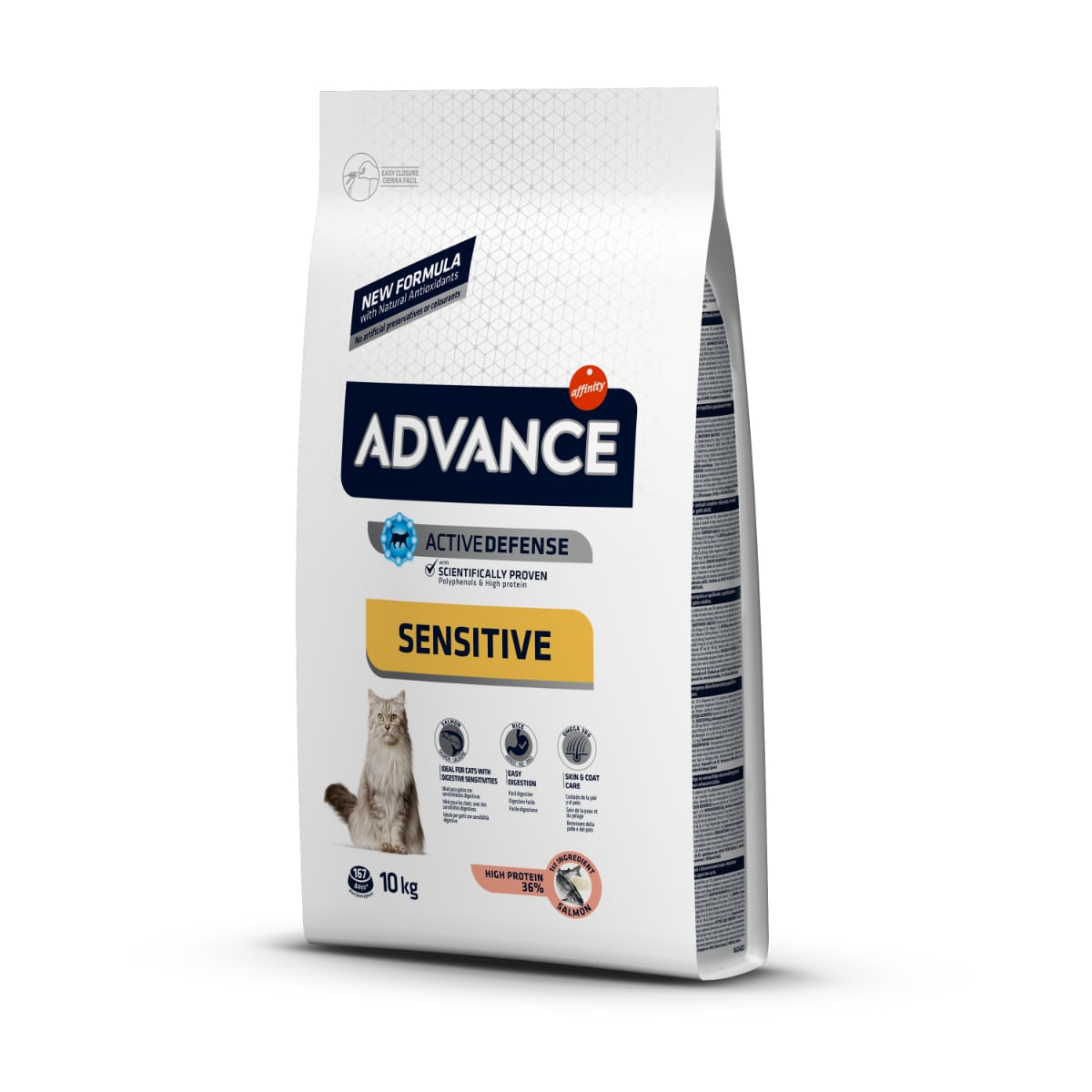 ADVANCE Sensitive Care, Somon, hrană uscată pisici, sistem digestiv, 10kg