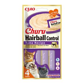 INABA-Churu-Hairball-Control-Ton-plic-tub-recompense-fără-cereale-pisici-limitarea-ghemurilor-de-blană--piure--56g-1