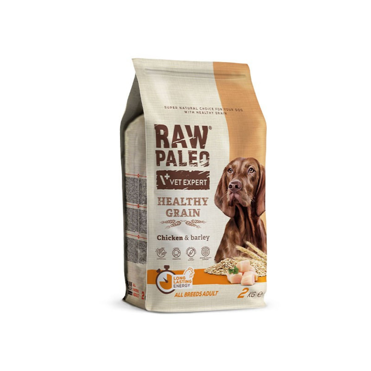 RAW PALEO Healthy Grain, XS-XL, Pui, hrană uscată câini, 2kg