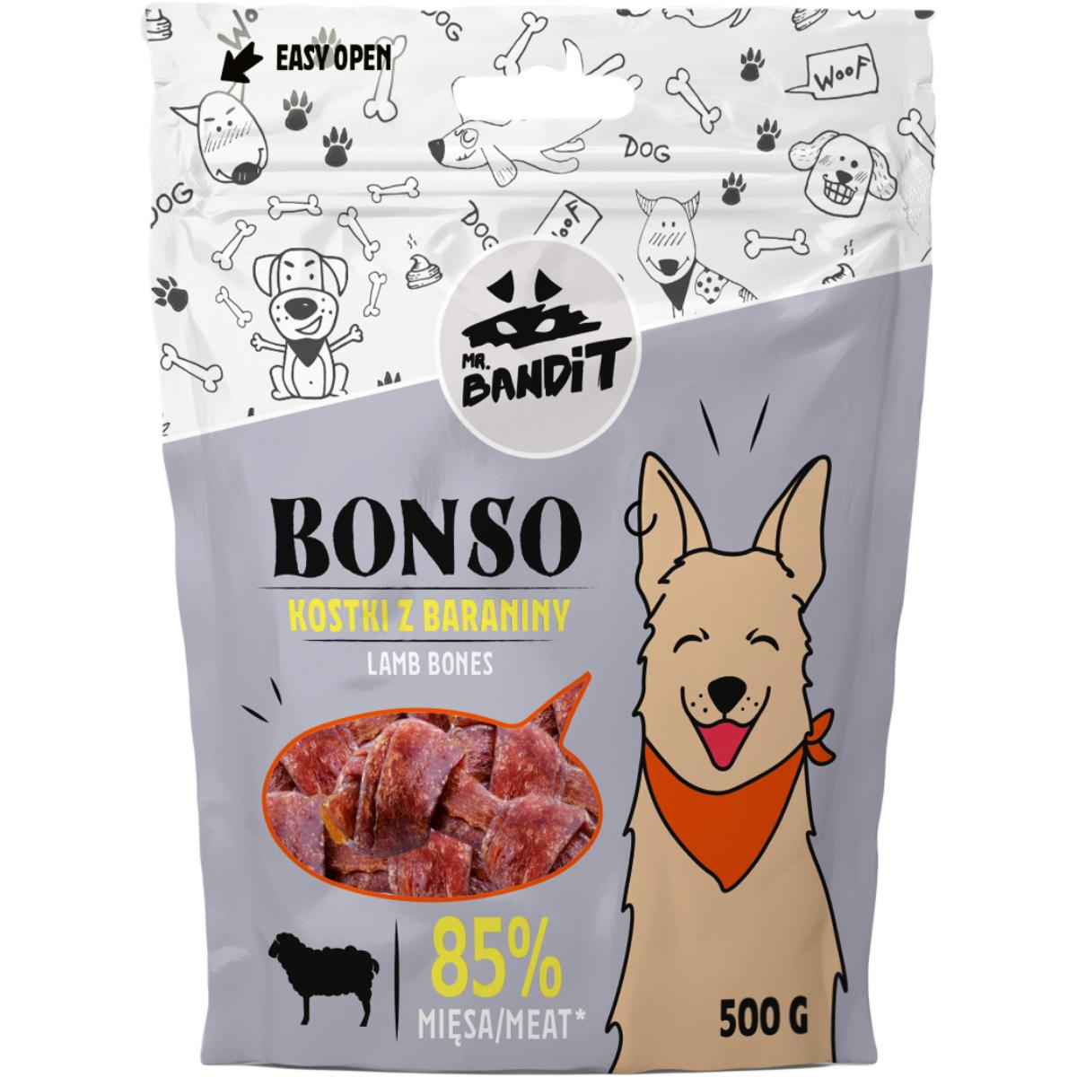 MR BANDIT Bonso Bones, XS-XL, Miel, punguță recompense câini, 500g