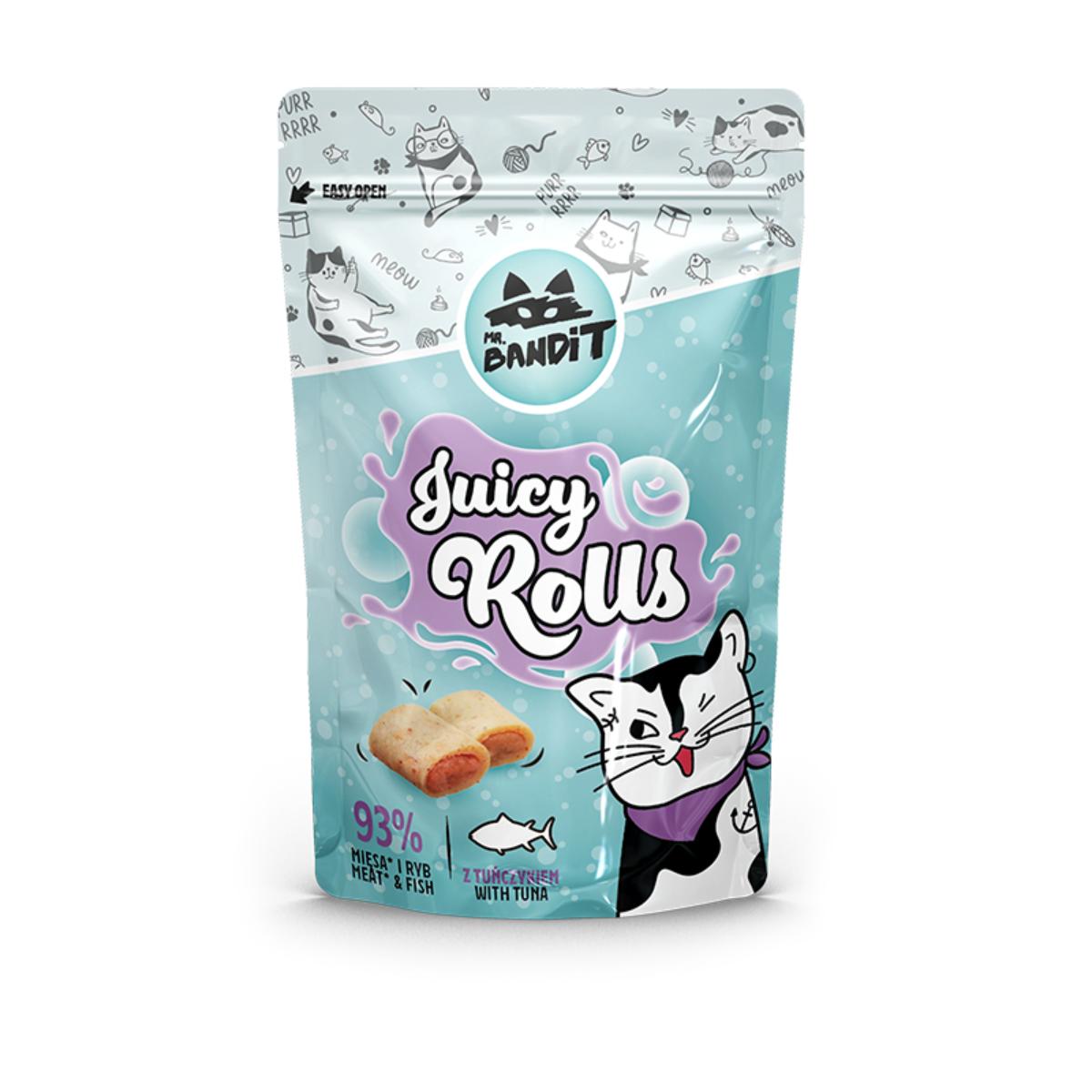 MR BANDIT Juicy Rolls, Ton, punguță recompense pisici, 40g