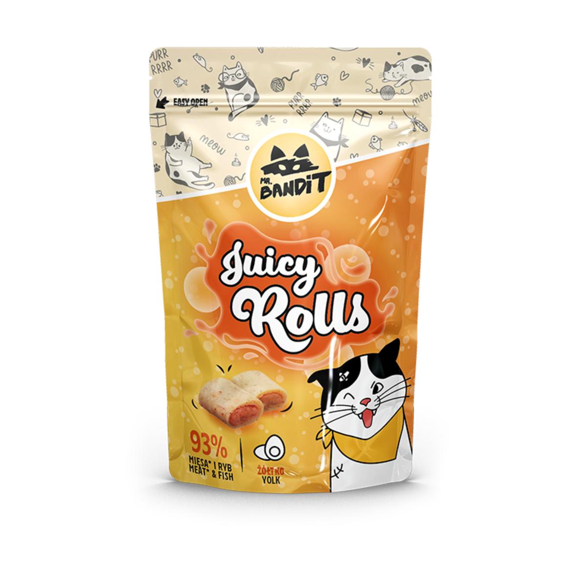 MR BANDIT Juicy Rolls, Ou, punguță recompense pisici, 40g