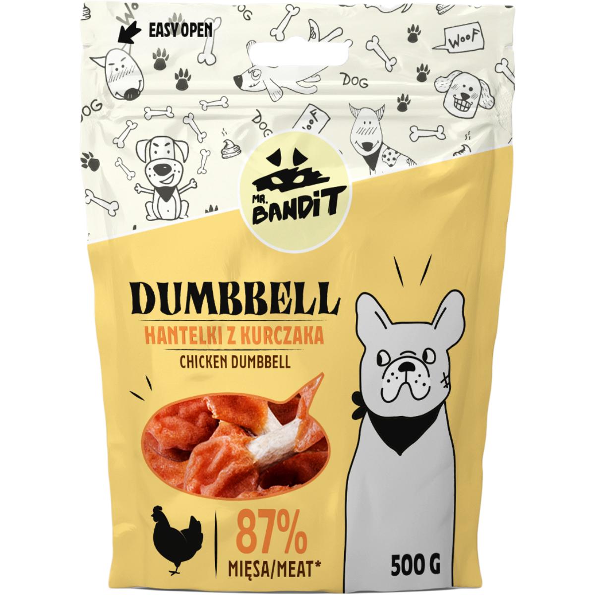 MR BANDIT Dumbbell, XS-XL, Pui, punguță recompense câini, 500g - 1 | YEO