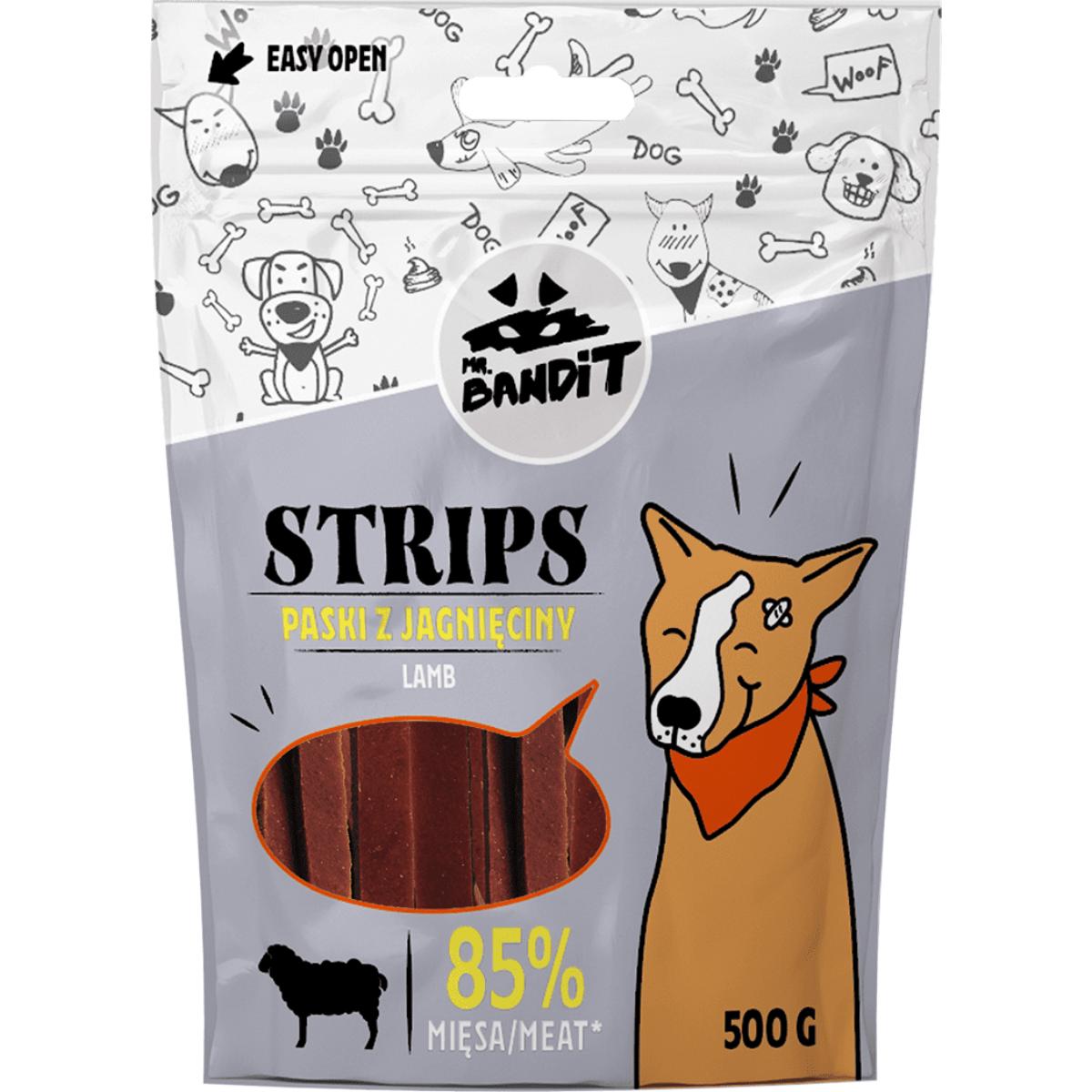 MR BANDIT Strips, XS-XL, Miel, punguță recompense fără cereale câini, 500g