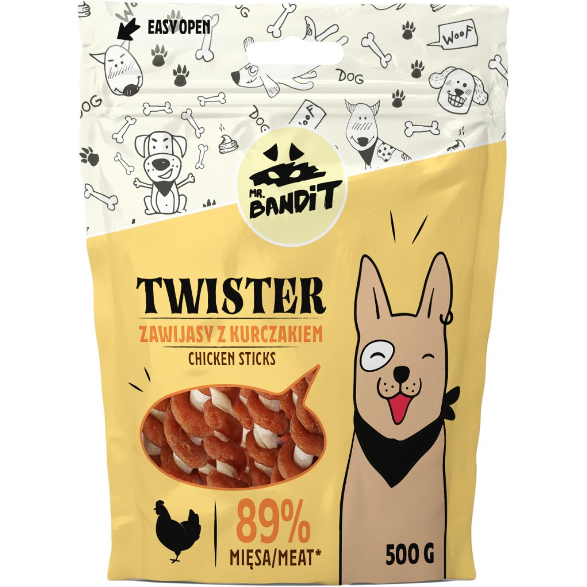 MR BANDIT Twister, XS-XL, Pui, punguță recompense câini, 500g