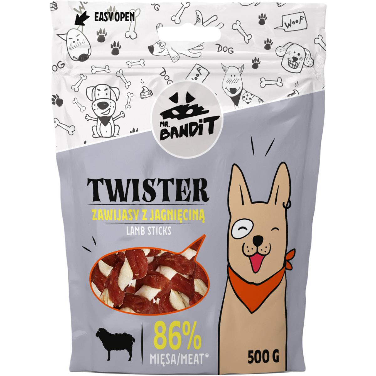 MR BANDIT Twister, XS-XL, Miel, punguță recompense câini, 500g