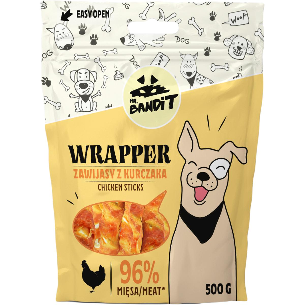 MR BANDIT Wrapper, XS-M, Pui, punguță recompense câini, 500g