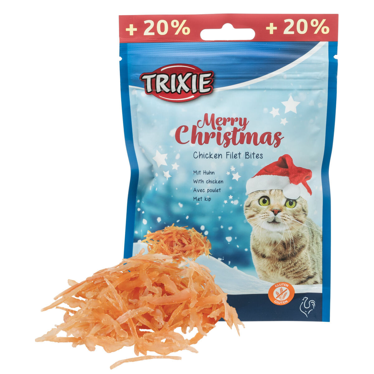 TRIXIE Christmas Premio Filet Bites, Pui, punguță recompense pisici, 60g - 1 | YEO