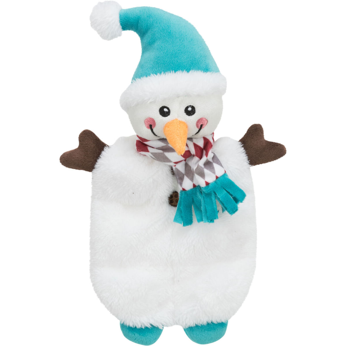 TRIXIE Christmas Om de Zapada, jucărie de pluș câini XS-XL, cu sunet, pluș, alb și roșu, 31cm