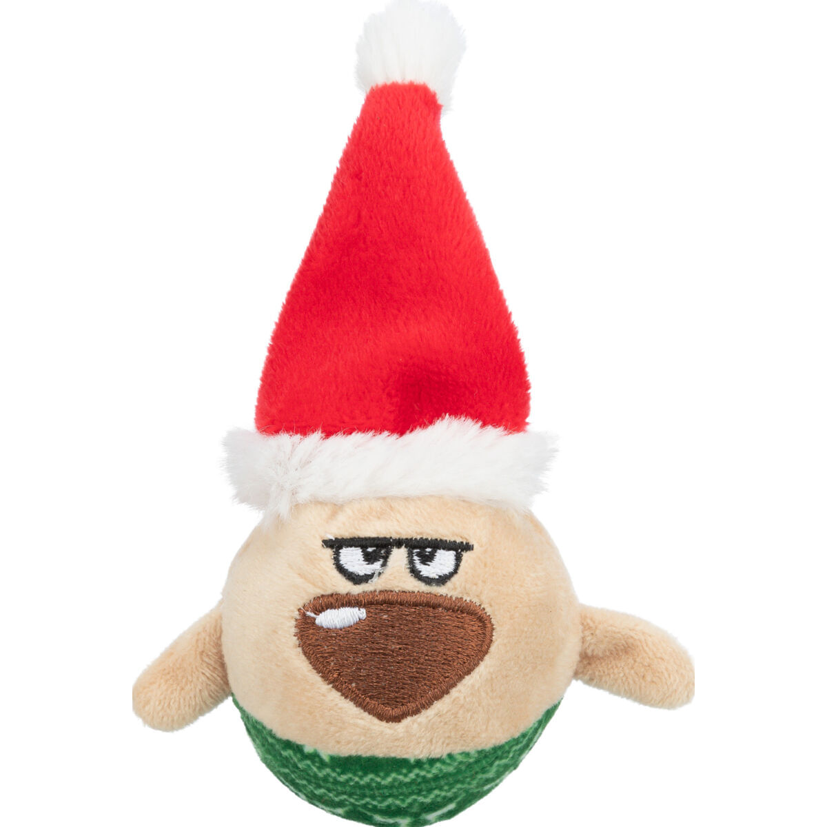 TRIXIE Christmas Gnom, jucărie de pluș câini XS-XL, cu sunet, pluș, maro și verde, 12cm