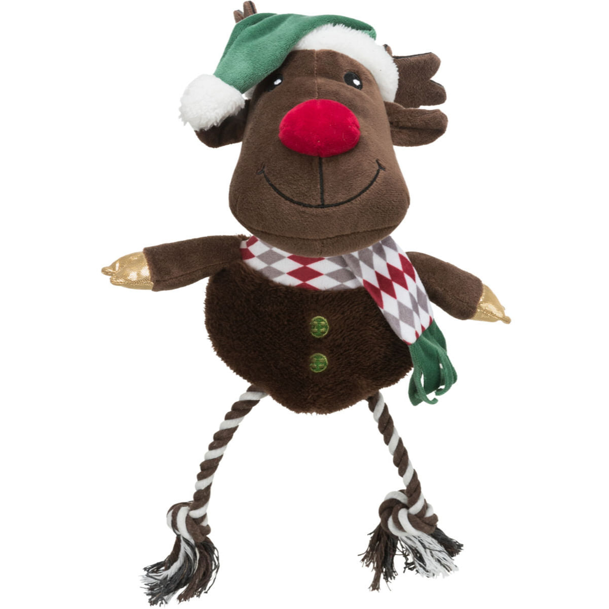 TRIXIE Christmas Ren, jucărie de pluș câini XS-XL, cu sunet, pluș, maro, 49cm