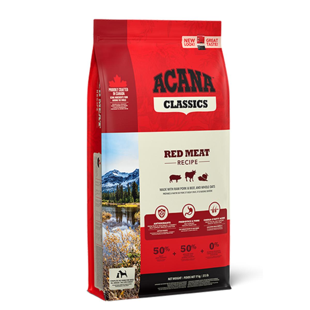 ACANA Classics Red, hrană uscată câini ACANA Classics Red, XS-XL, Vită și Porc, hrană uscată conținut redus cereale câini, 14.5kg - 1 | YEO