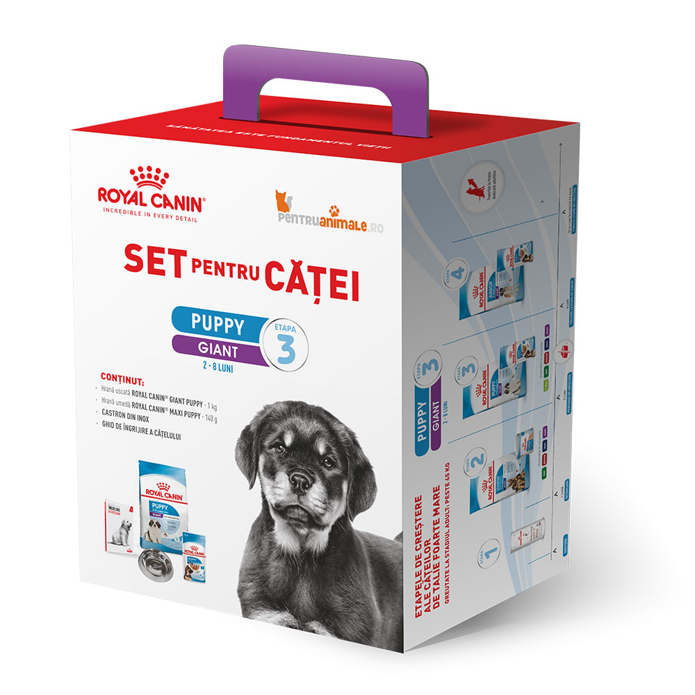 ﻿﻿﻿SET pentru Catei Royal Canin Giant Puppy