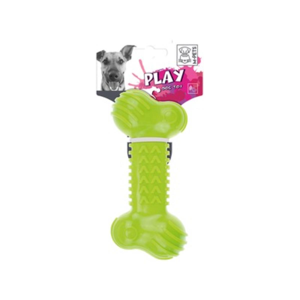 M-PETS Funbone, jucărie de ros câini, dentiție, cauciuc M-PETS Funbone, jucărie de ros câini XS-L, dentiție, cauciuc, verde, 18cm