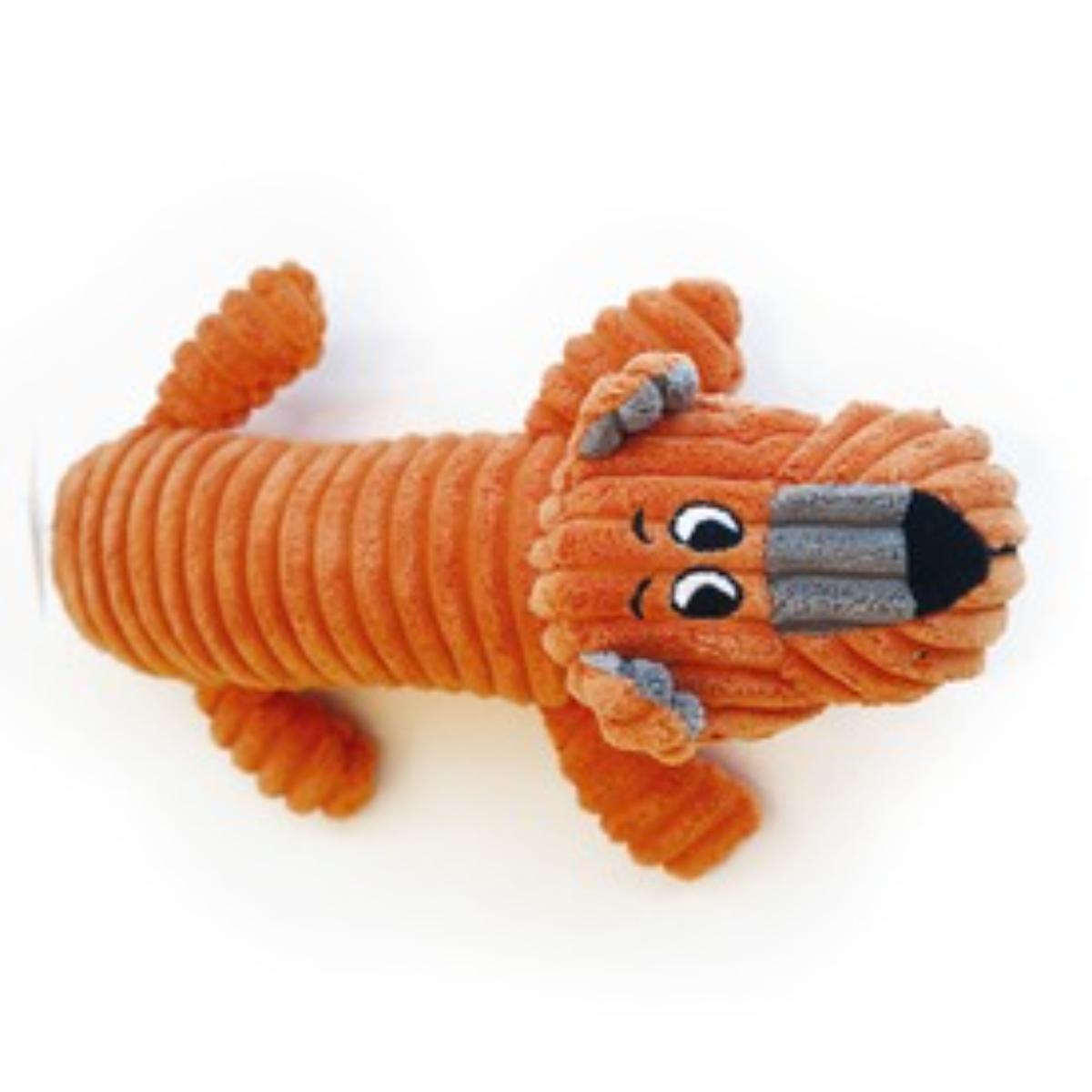 M-PETS Gary Squeaker, jucărie de pluș câini XS-L, cu sunet, pluș, portocaliu și gri, 32cm