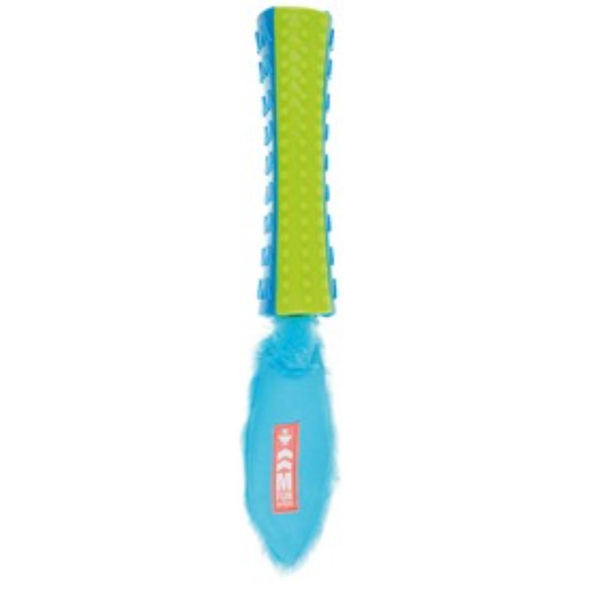 M-PETS Funsty On/Off, jucărie interactivă câini S-L, cu sunet, dentiție, pluș, albastru și verde, 40cm