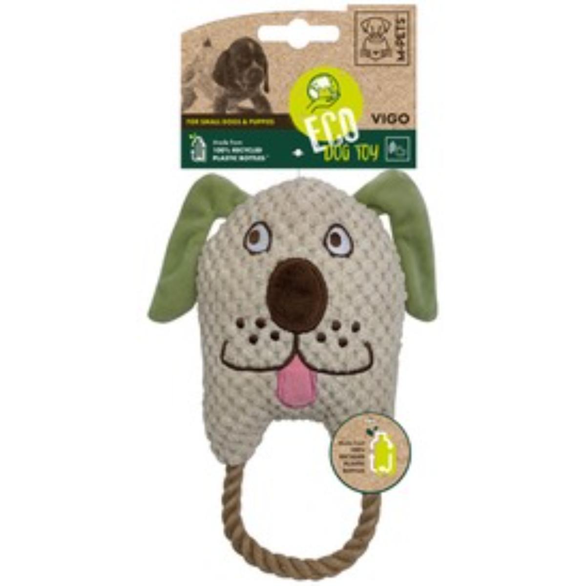 M-PETS Vigo Eco, jucărie sfoară câini XS-M, activități fizice, iută, maro, 23cm