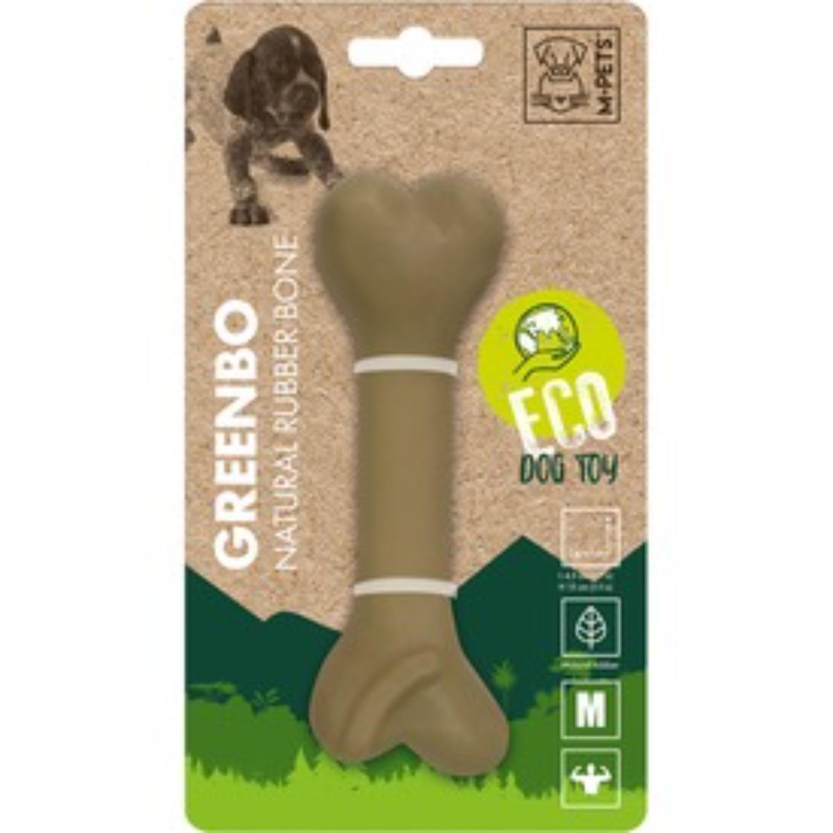 M-PETS Greenbo, jucărie de ros câini, dentiție, cauciuc M-PETS Greenbo, jucărie de ros câini M, dentiție, cauciuc, maro, 15cm