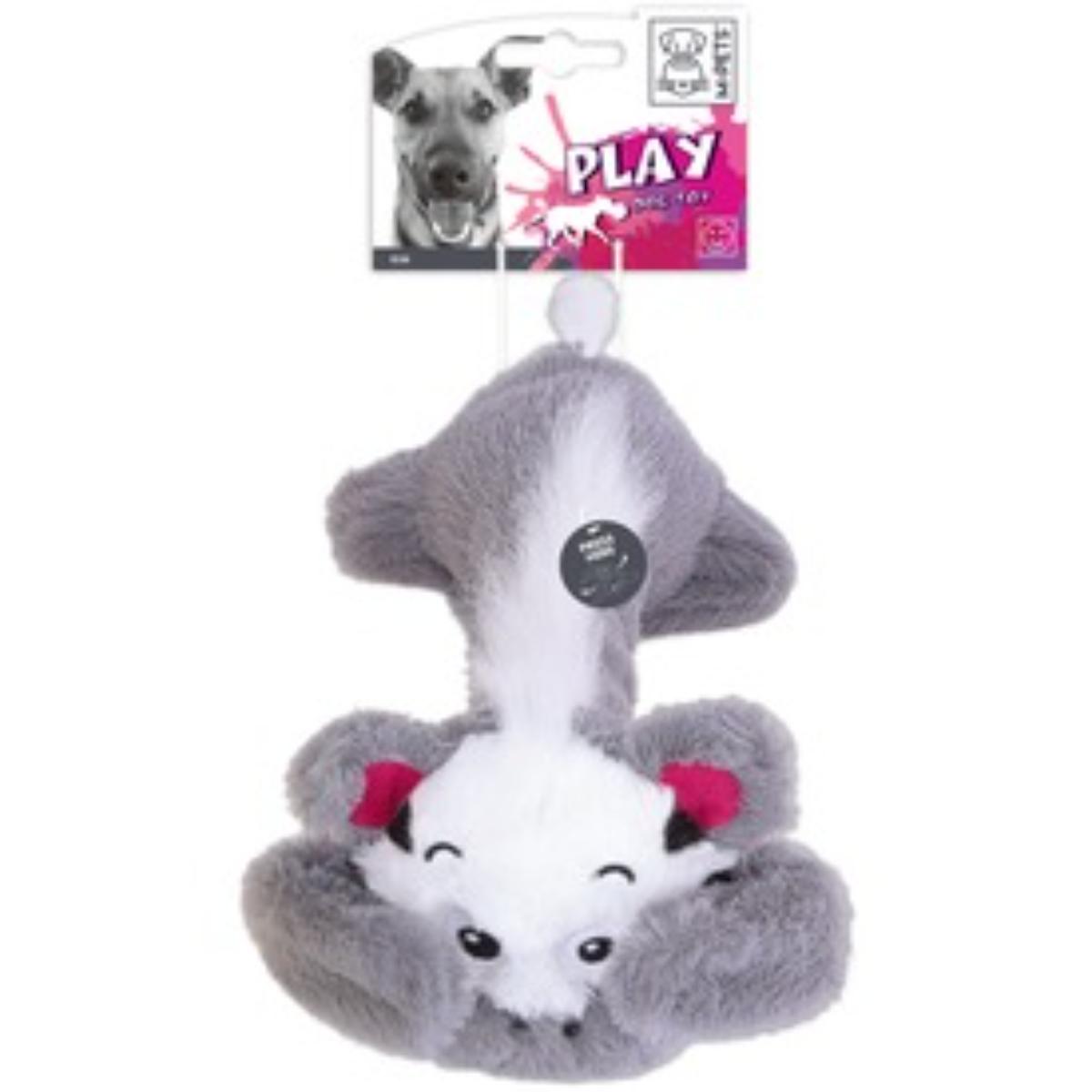 M-PETS Kim, jucărie de pluș câini M-XL, activități fizice, pluș, alb și gri, 36cm - 1 | YEO