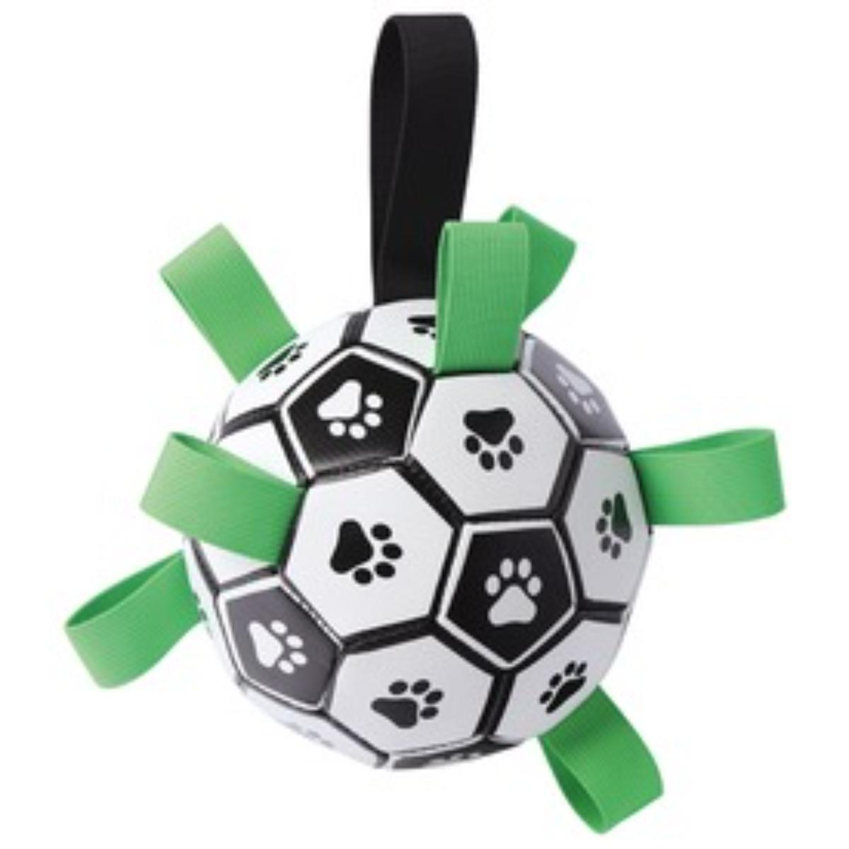 M-PETS Soccer, jucărie minge câini M-XL, activități fizice, plutitoare, cauciuc, alb și negru, ⌀15cm - 1 | YEO