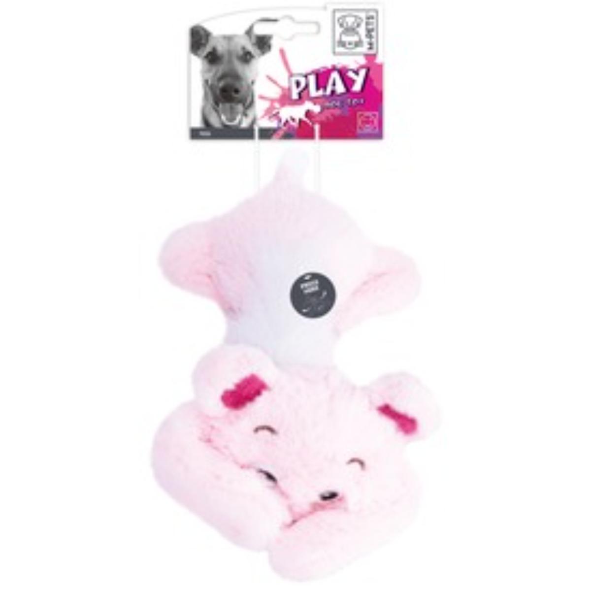 M-PETS Tess, jucărie de pluș câini M-XL, activități fizice, pluș, roz, 36cm