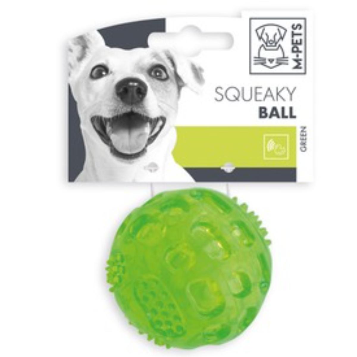 M-PETS Squeaky, jucărie minge câini, dentiție, cauciuc M-PETS Squeaky, jucărie minge câini S, dentiție, cauciuc, verde, ⌀6.3cm