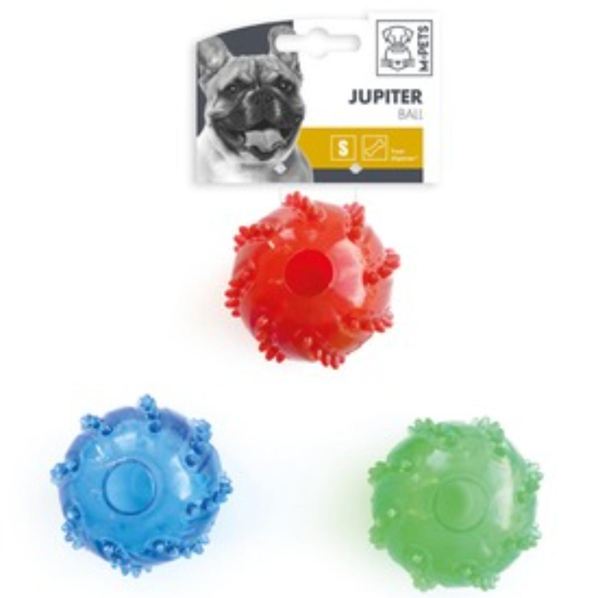 M-PETS Jupiter, jucărie minge câini, eliberare recompense, dentiție, cauciuc M-PETS Jupiter, jucărie minge câini S, eliberare recompense, dentiție, cauciuc, diverse culori, ⌀6.5cm