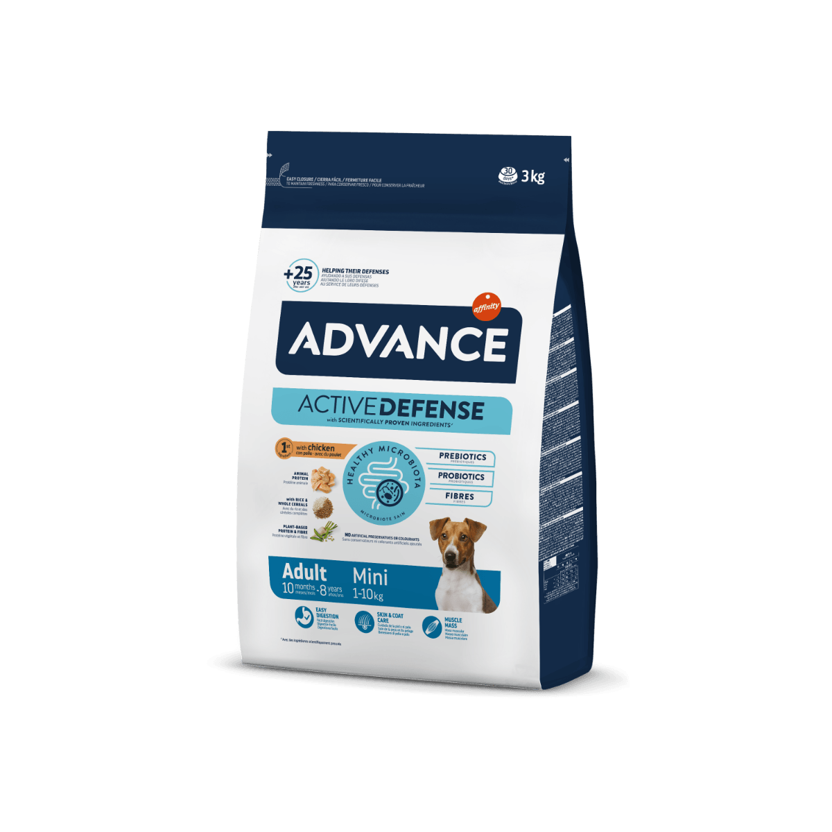 ADVANCE Mini Adult, XS-S, Pui, hrană uscată câini, 3kg