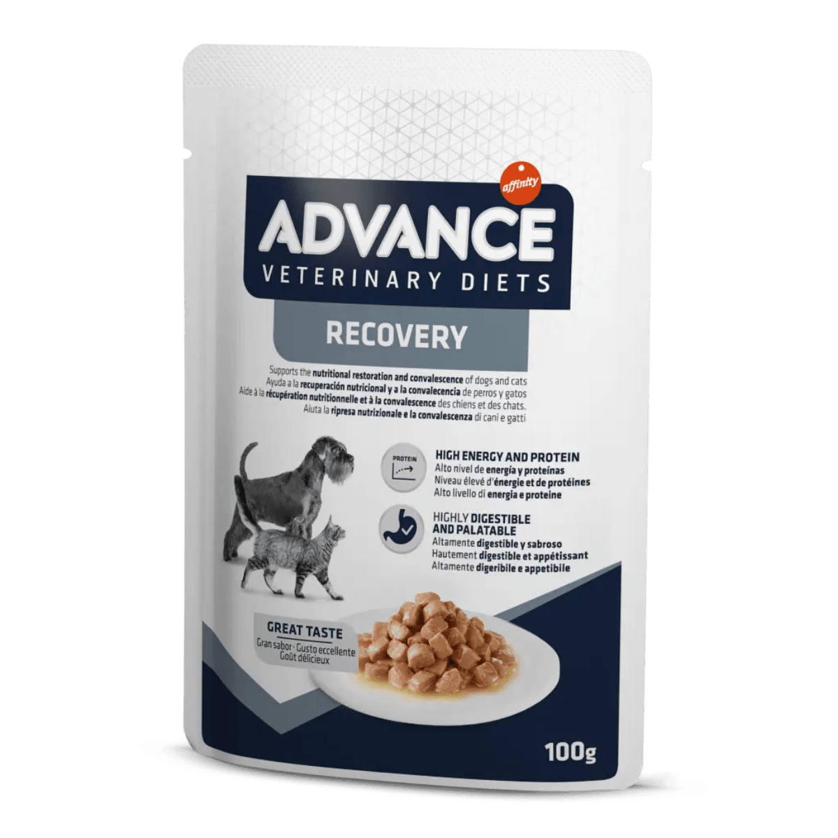 ADVANCE VETERINARY DIETS Recovery, XS-XL, Pui, dietă veterinară, plic hrană uscată câini și pisici, convalescență, (în sos), bax, 100g x 11buc - 2 | YEO