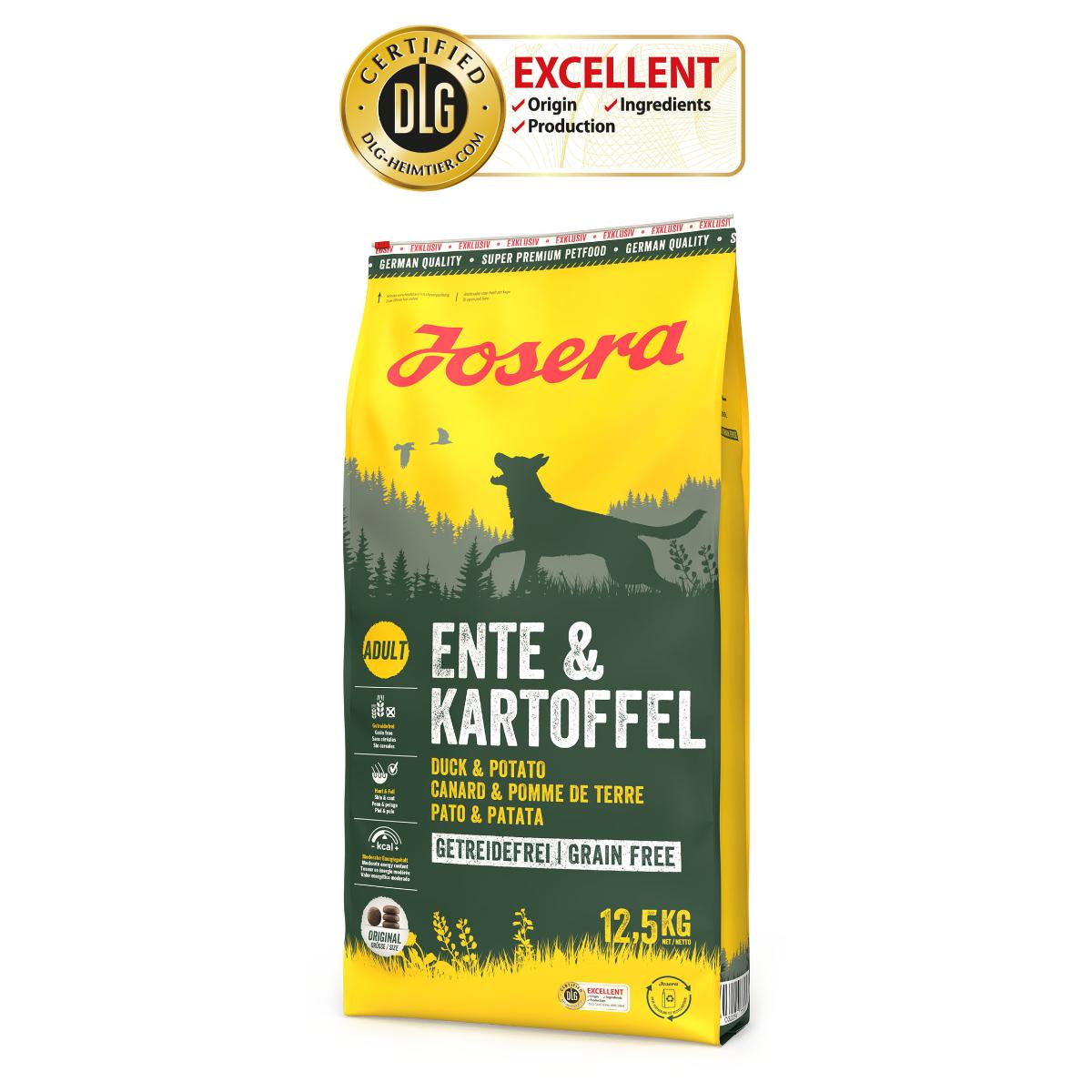 JOSERA, XS-XL, Rață și Cartofi, hrană uscată fără cereale câini, 12.5kg - 1 | YEO