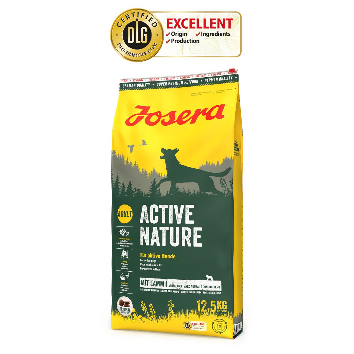 JOSERA Active Nature, XS-XL, Pasăre și Miel, hrană uscată câini, activitate intensă, 12.5kg - 1 | YEO