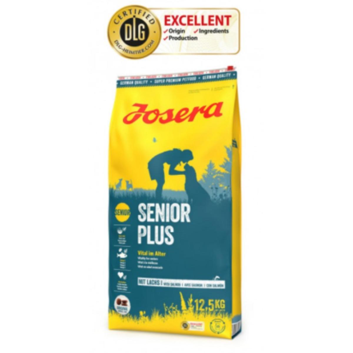 JOSERA Senior Plus, XS-XL, Pasăre și Somon, hrană uscată câini senior, 12.5kg - 1 | YEO