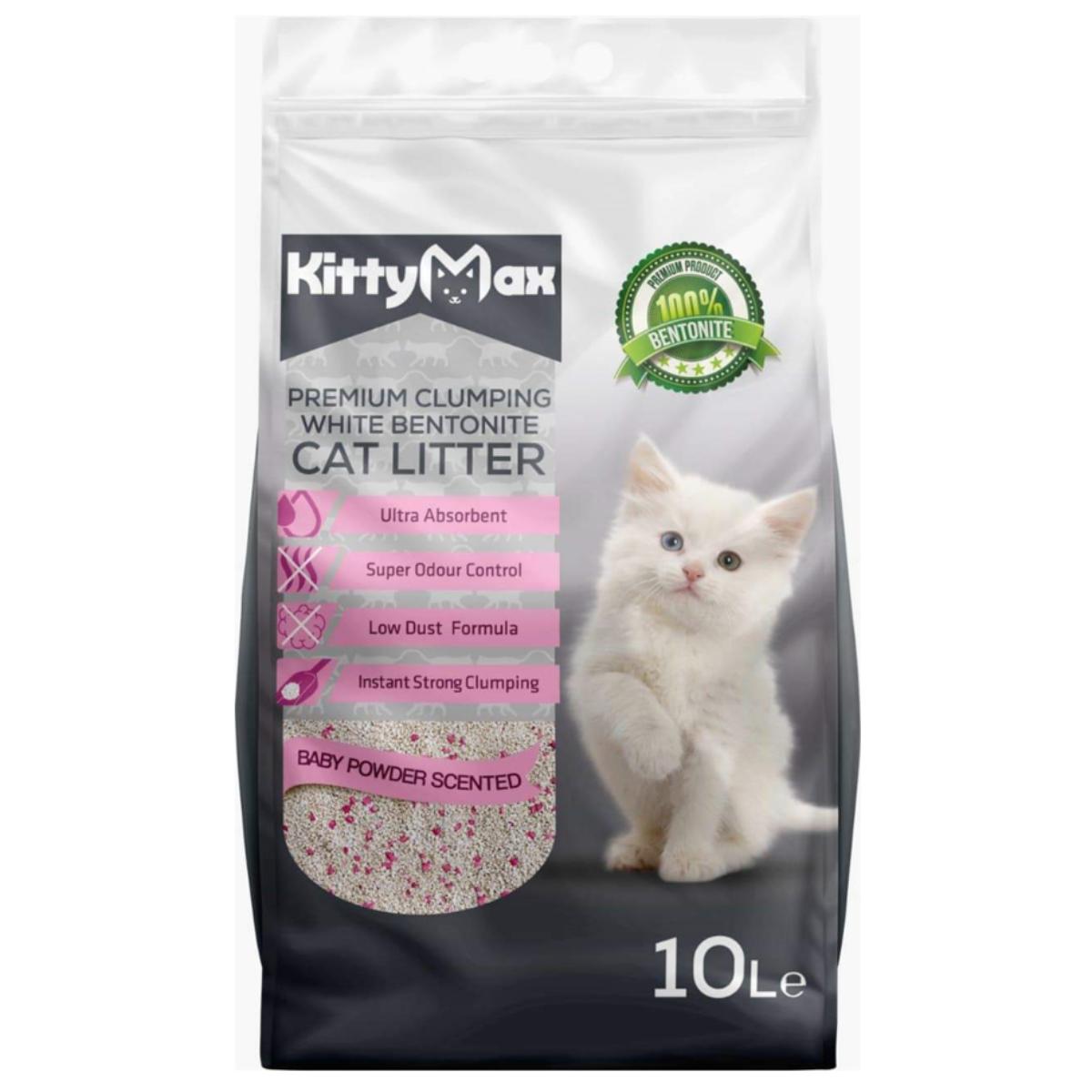 KITTYMAX, Talc, așternut igienic pisici, granule, bentonită, aglomerant, fără praf, 10l - 1 | YEO