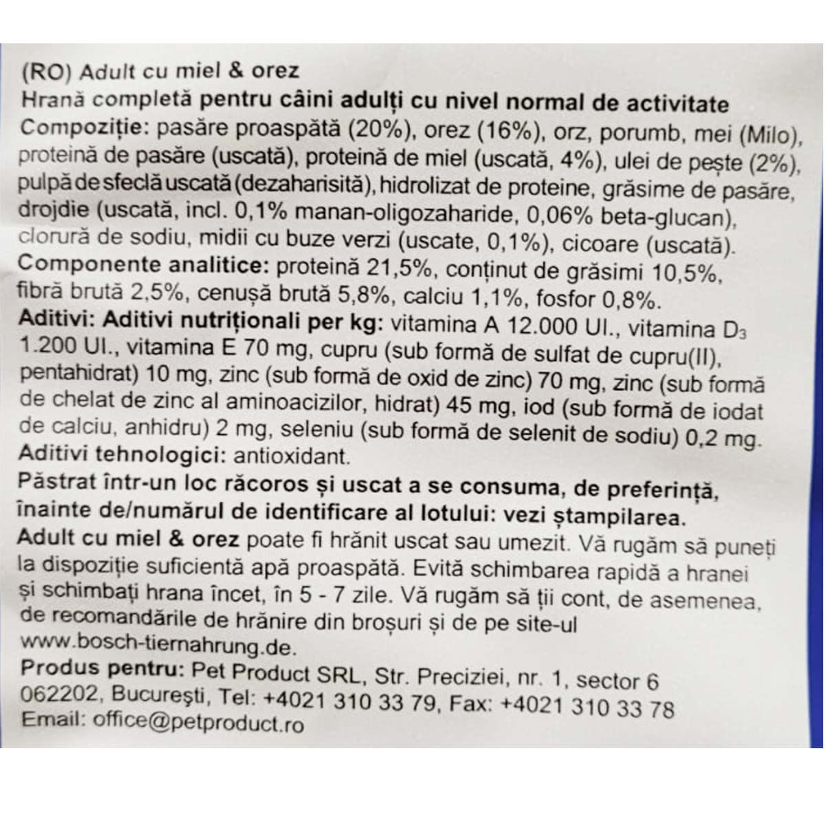 BOSCH Adult, cu Miel și Orez, hrană uscată câini BOSCH Adult, cu Miel și  Orez, hrană uscată câini, 15kg - 3 | YEO