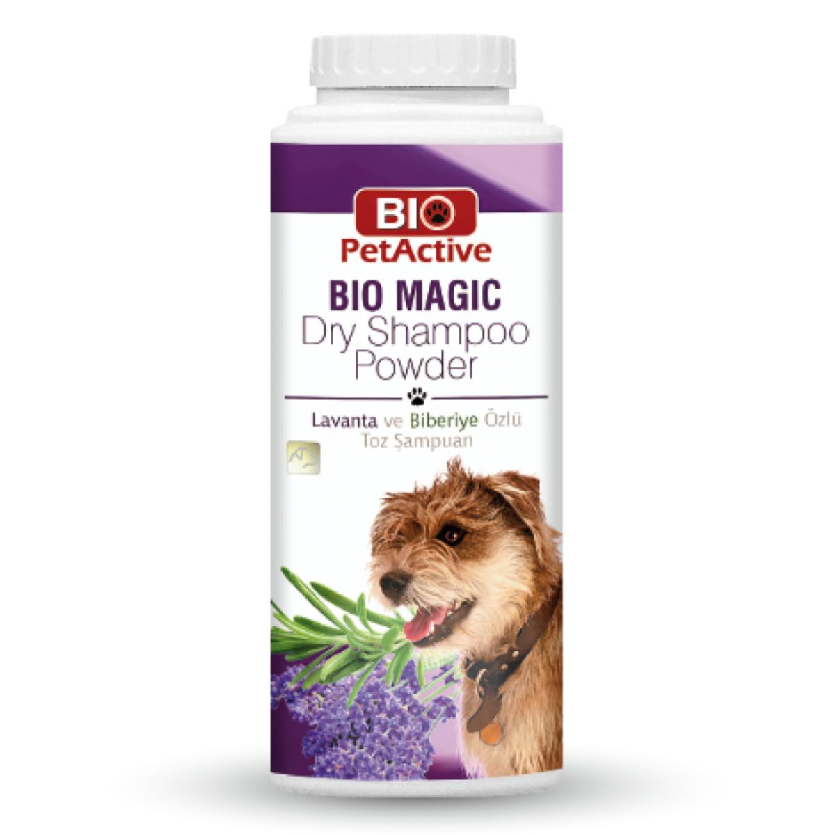 BIO PETACTIVE Bio Magic, șampon pudră câini, fără clătire, Lavanda, flacon, 150g - 1 | YEO