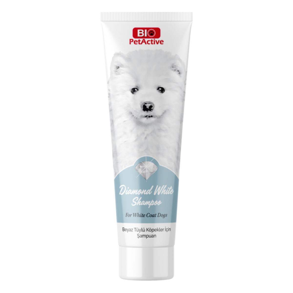 BIO PETACTIVE Diamond White, șampon câini, blană albă, Nucă de cocos, flacon, 250ml - 1 | YEO