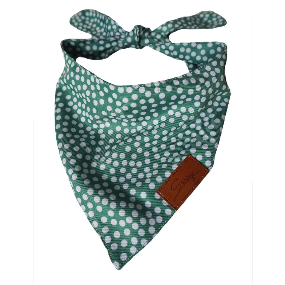 SASIA Sassy Bandana Caini, Verde, Masura M, 33 - 50 cm - 1 | YEO