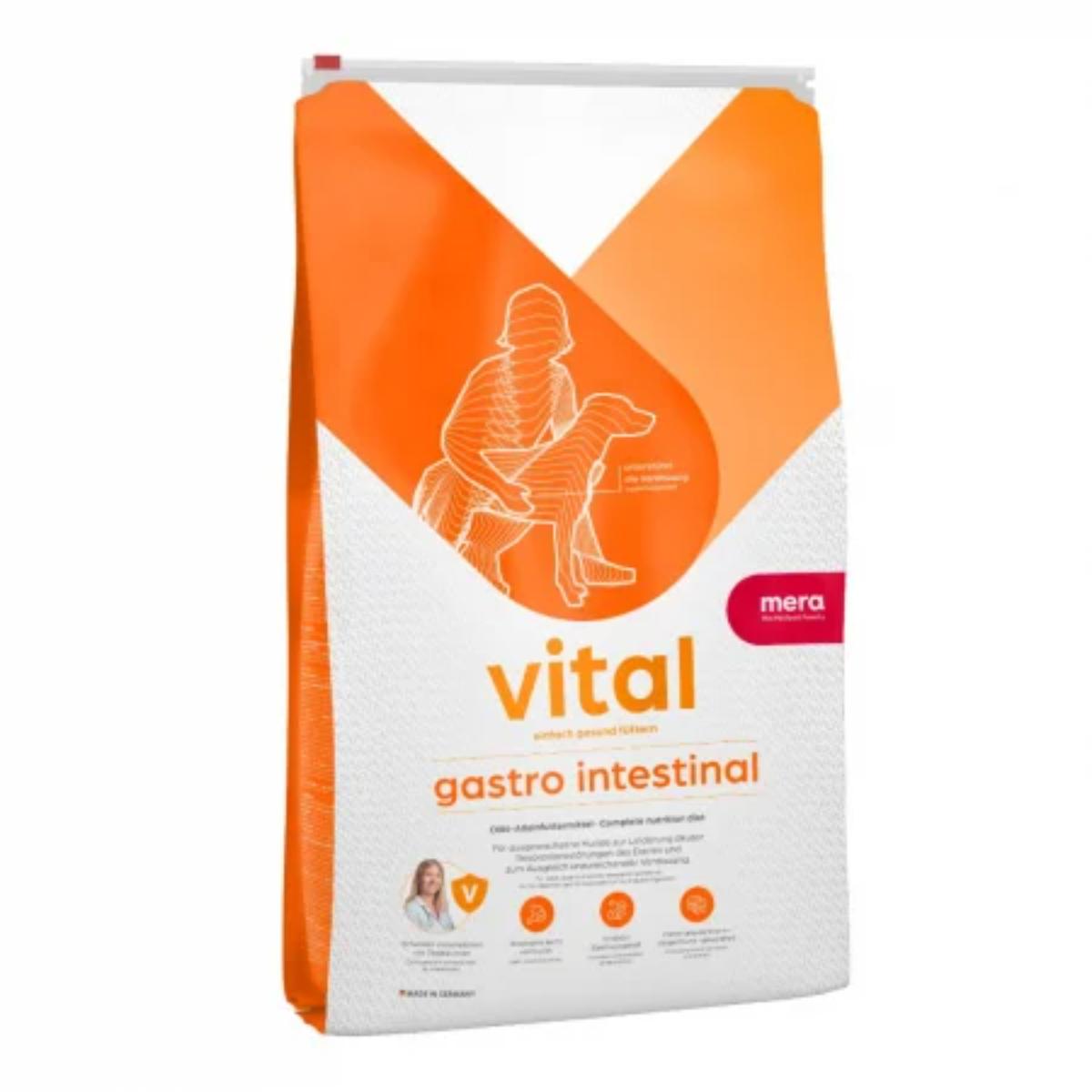 MERA Vital Gastro Intestinal, XS-XL, Pui, dietă veterinară, hrană uscată câini, sistem digestiv, 10kg