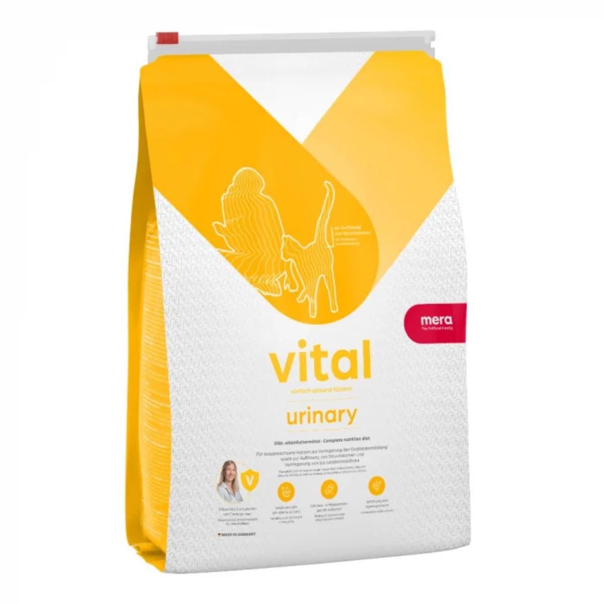 MERA Vital Urinary, Pasăre, dietă veterinară, hrană uscată pisici, sistem urinar, 750g