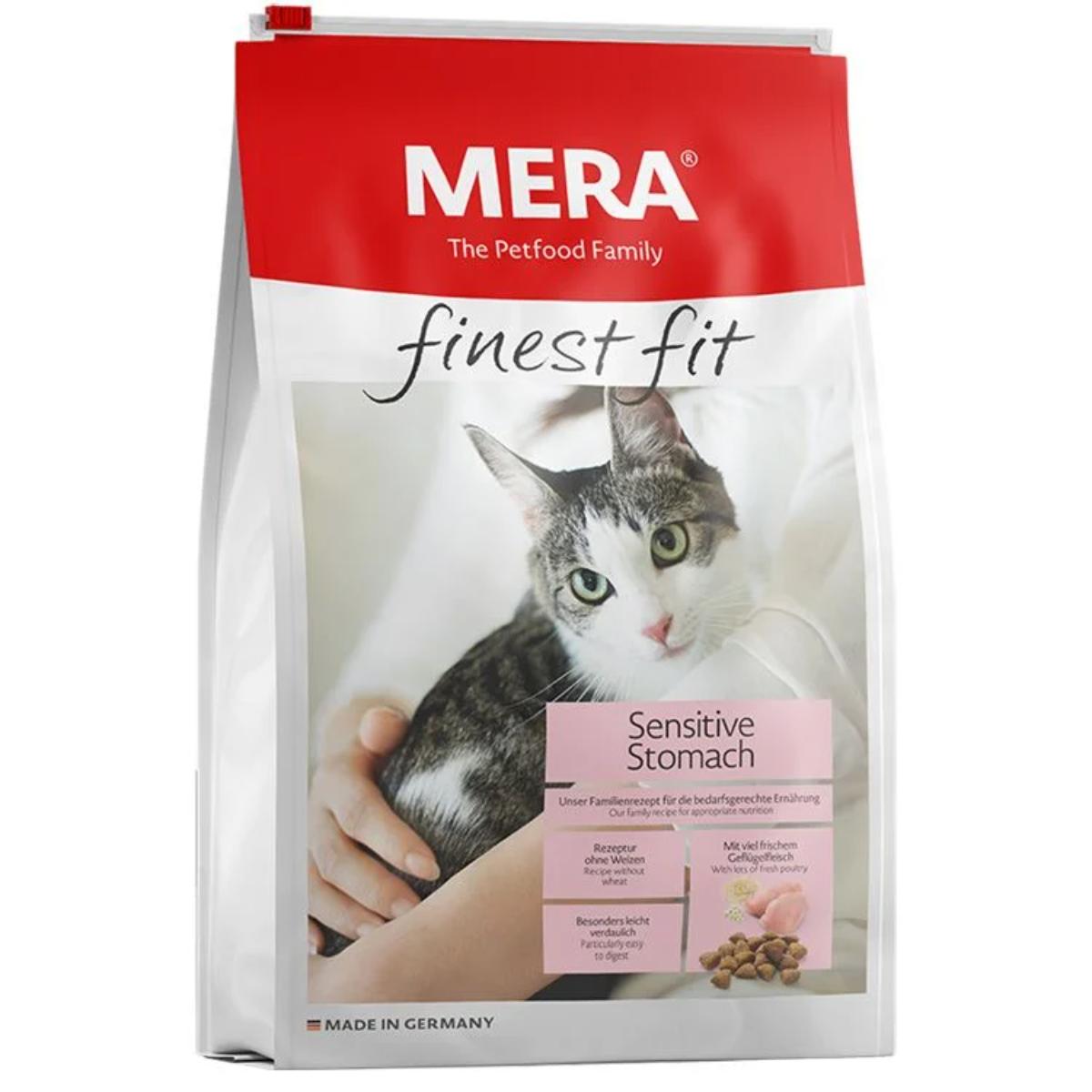 MERA Finest Fit Sensitive Stomach, Pui, hrană uscată pisici, sistem digestiv, 10kg