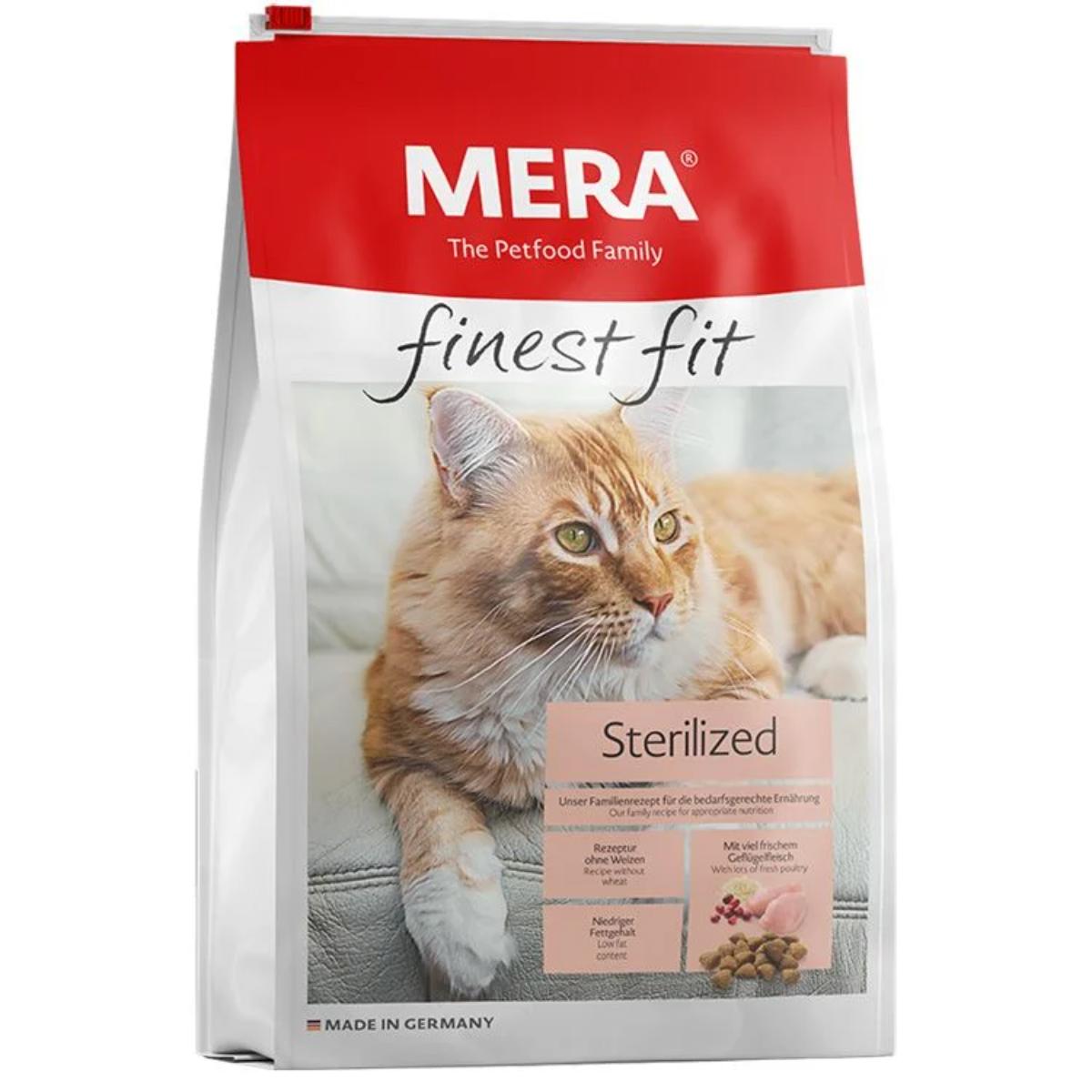 MERA Finest Fit Sterilised, Pui, hrană uscată pisici sterilizate, 10kg