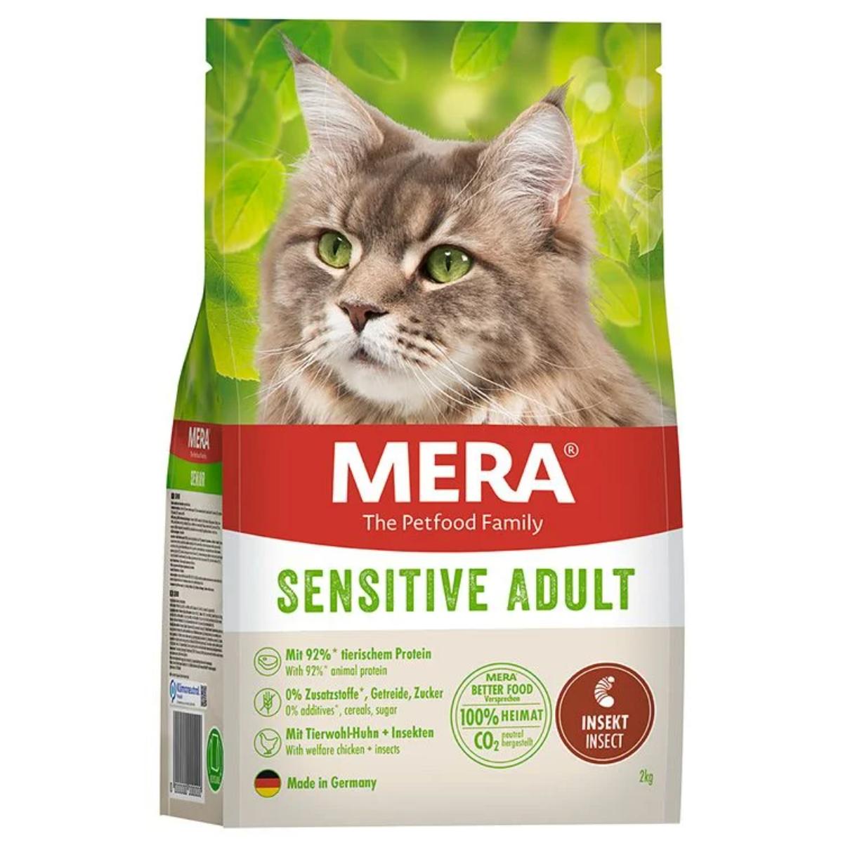 MERA Sensitive, Insecte, hrană uscată fără cereale pisici, alergii, 2kg