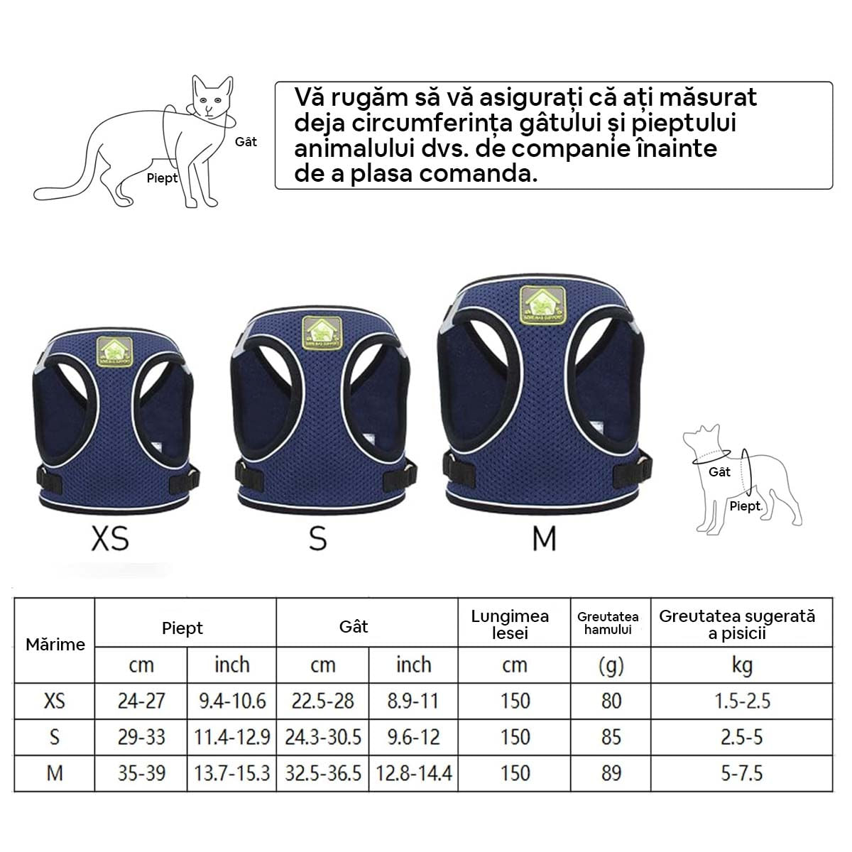 OURSUNSHINE Set Ham și Lesa pentru Pisici, XS, Roșu - 2 | YEO