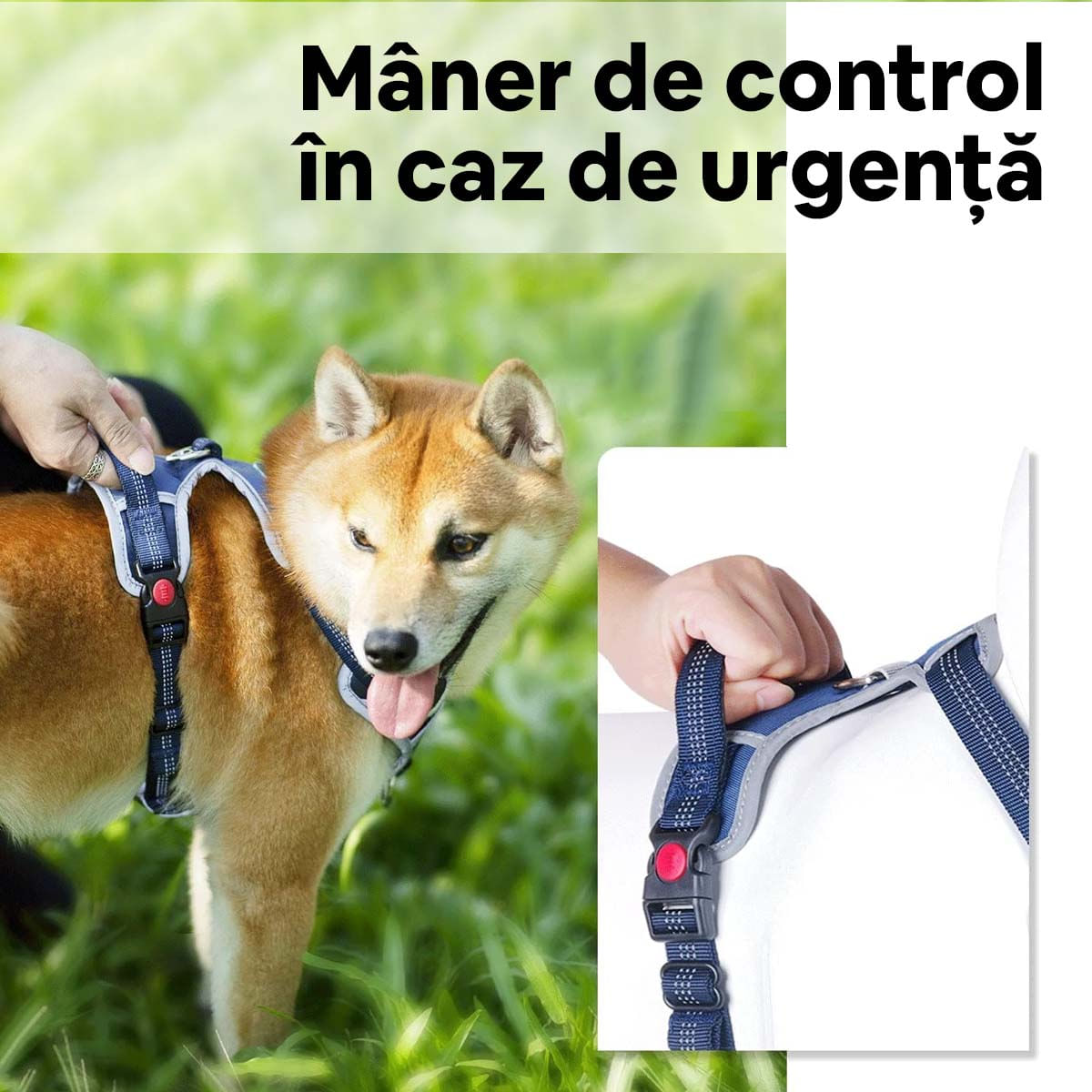 THINKPET Ham Anti-Tracțiune, Căptusit, Roșu Camuflaj, L (43-89cm)
