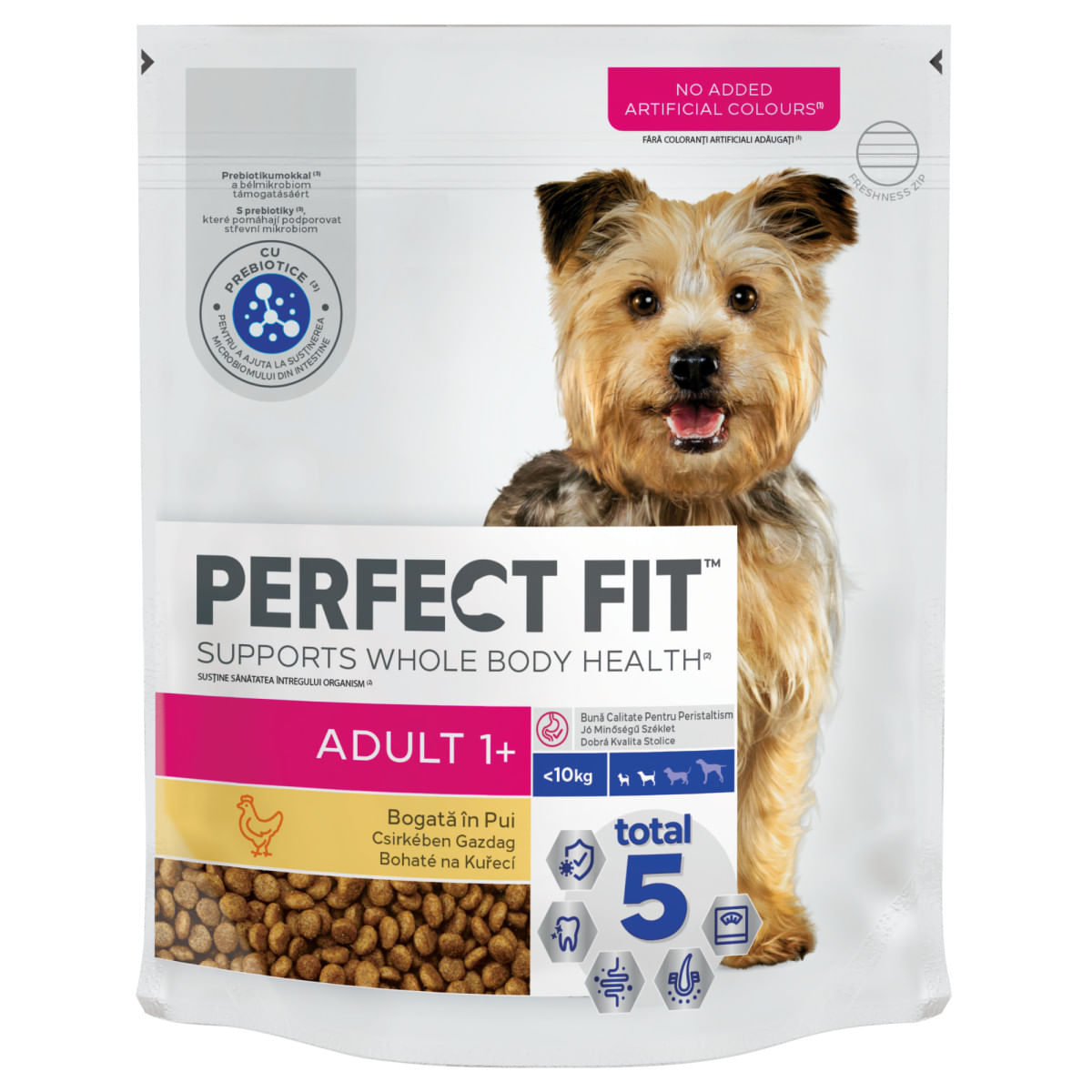 PERFECT FIT Dog Adult Small, XS-S, Pui, hrană uscată câini, 825g