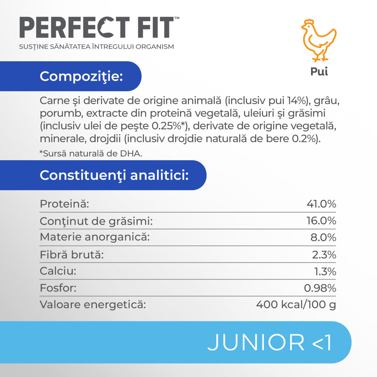 PERFECT FIT Kitten, Pui, hrană uscată pisici junior, 750g - 2 | YEO