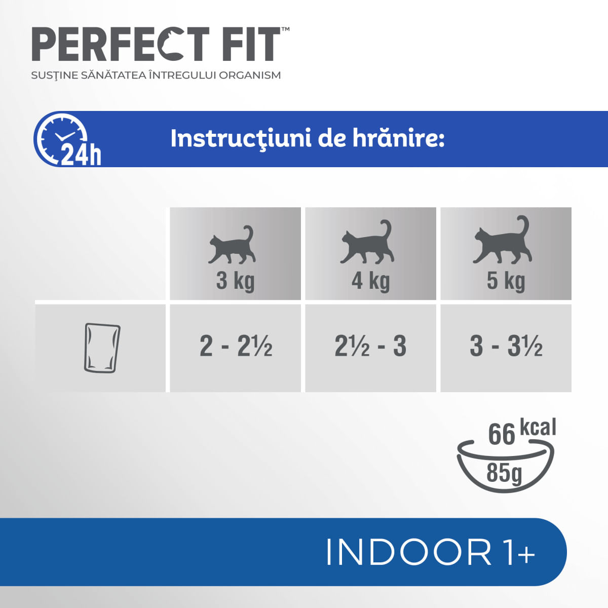 PERFECT FIT Cat Indoor 1+, Pui, Somon, plic hrană umedă pisici, (în sos), multipack, 85g x 4buc