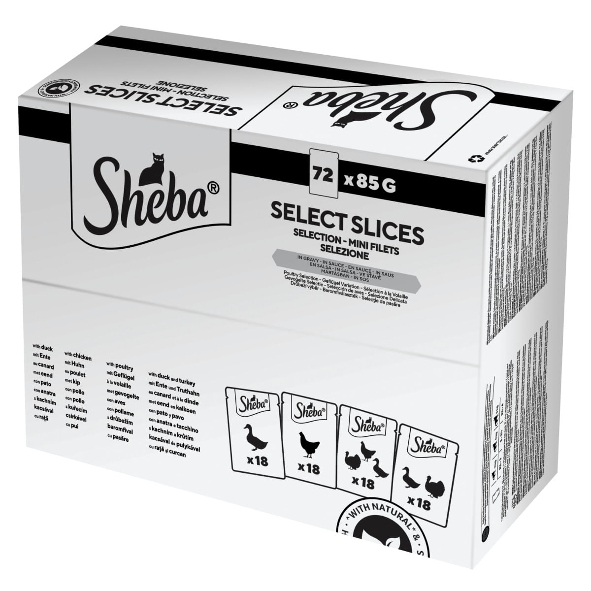 SHEBA, Pasăre, plic hrană umedă pisici, (în sos), multipack, 85g x 72buc - 1 | YEO