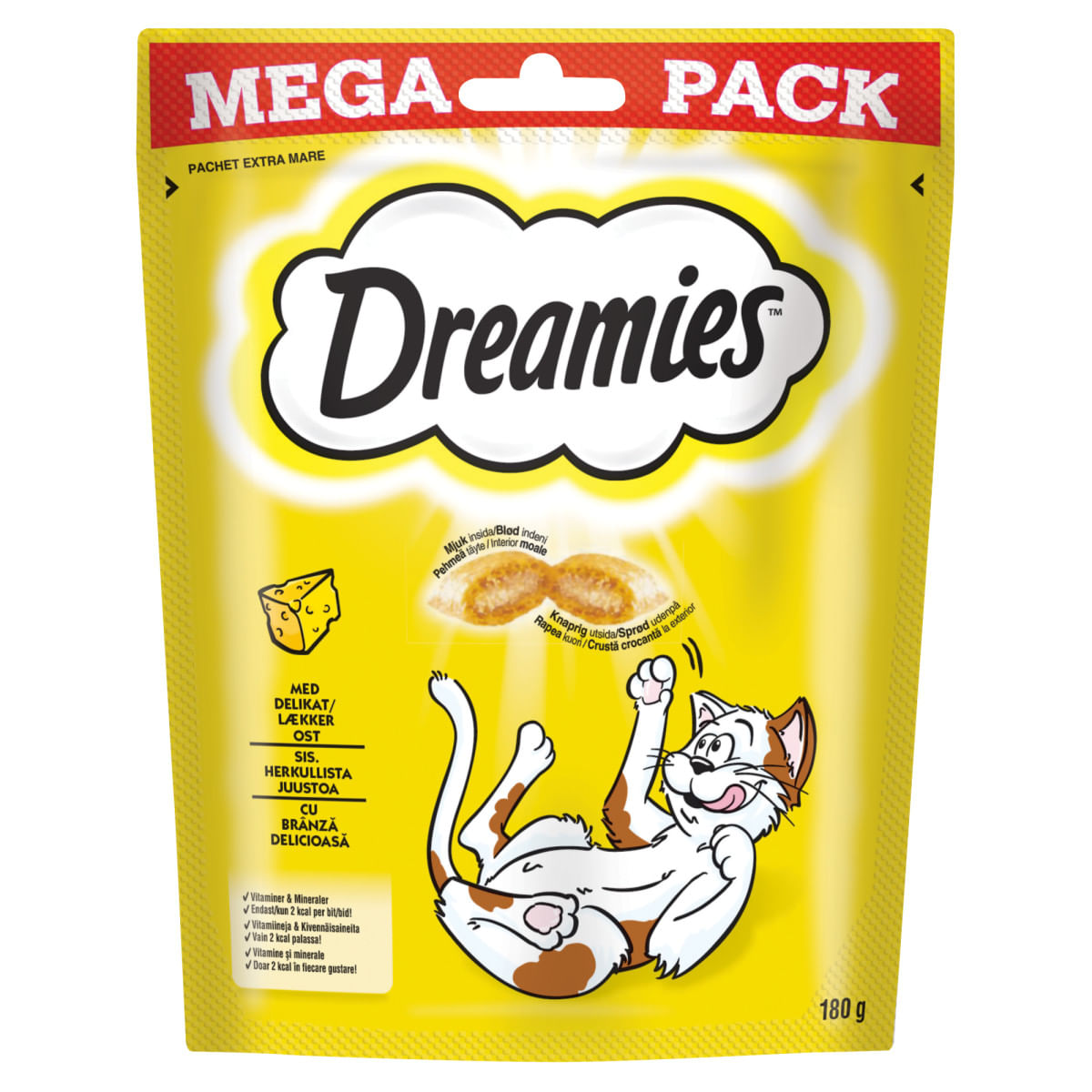 DREAMIES, Brânză, punguță recompense pisici, 180g